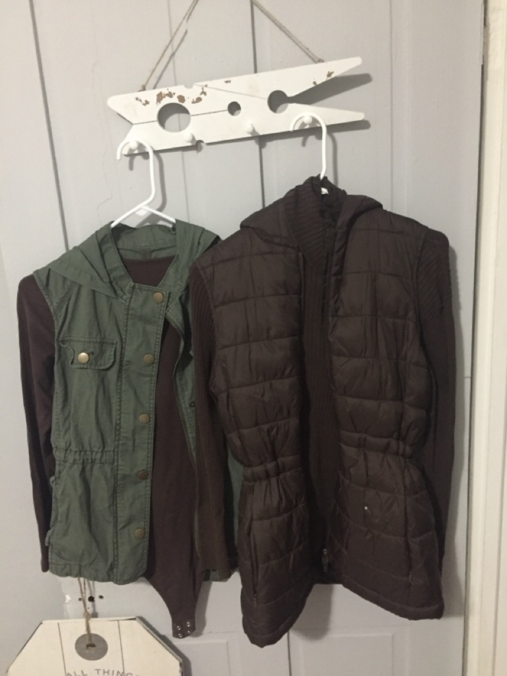 Levi's Brown Quilted Hooded Sweater Vest